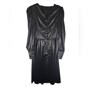 Black long sleeve dress buttons all the way down the front size small